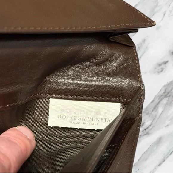 Bottega Veneta Brown Intrecciato Leather Wallet - Picture 6 of 7